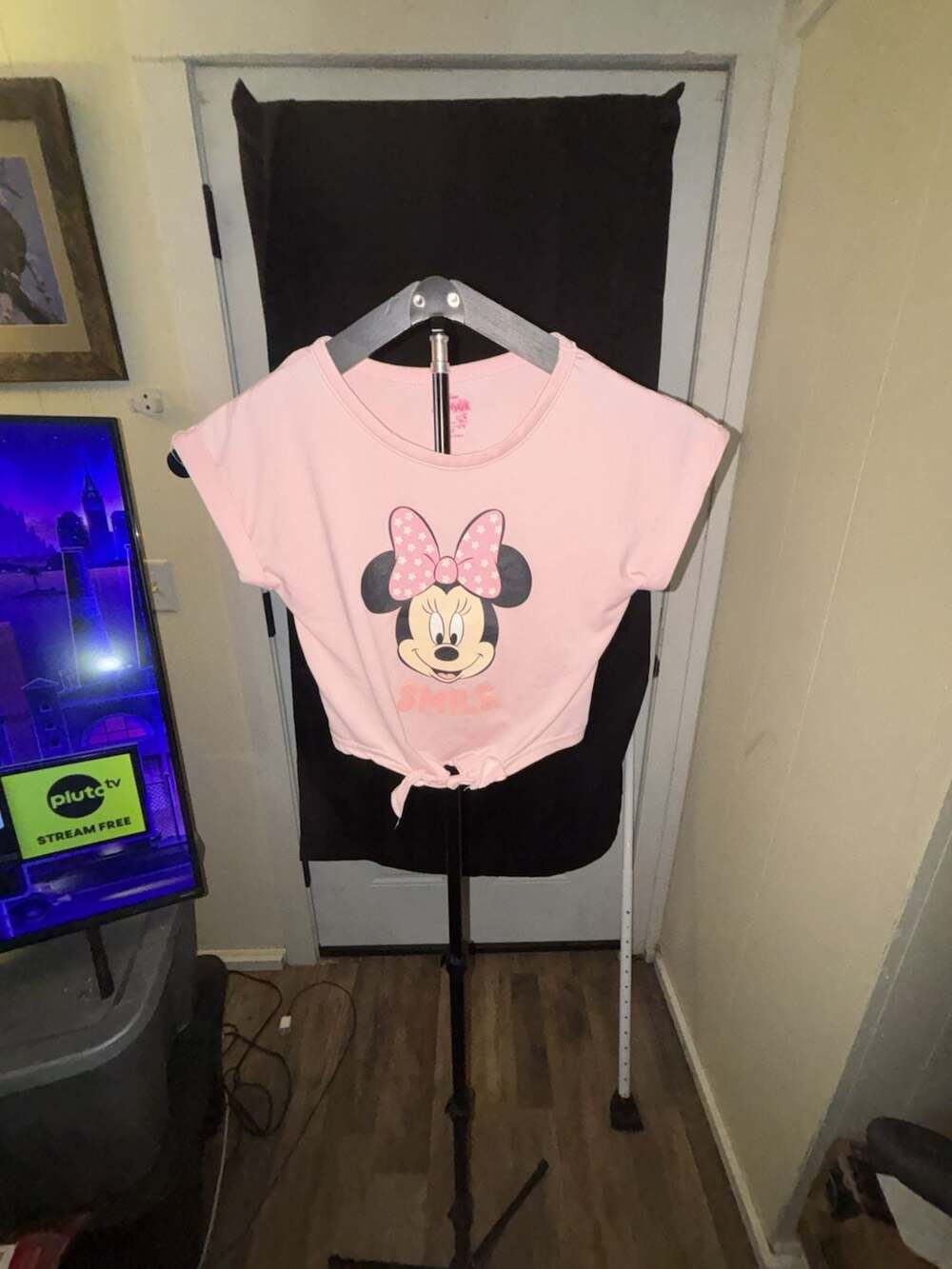 Disney Junior Minnie Mouse Pink Smile Tie-Front T-Shirt Size 4T